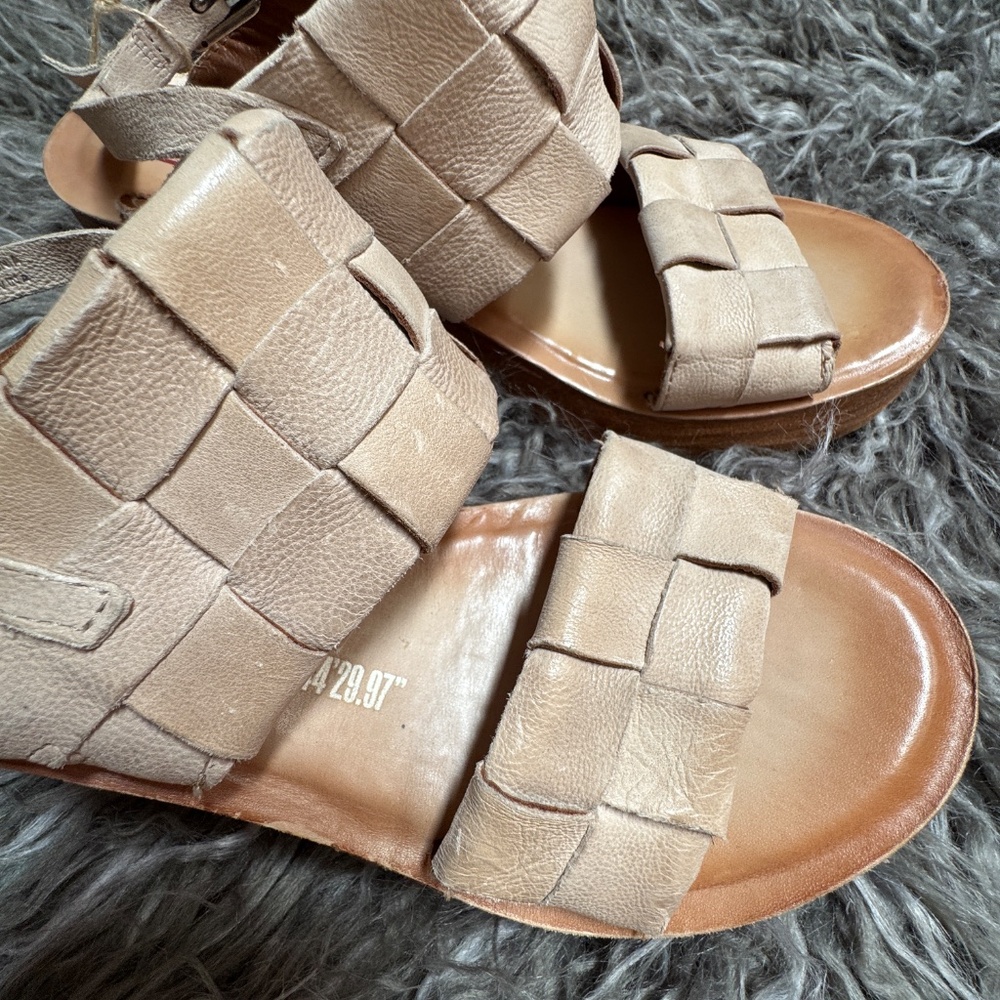 A.S.98 Nasser Woven Leather Wedge Platform Sandal 38 - Picture 12 of 12